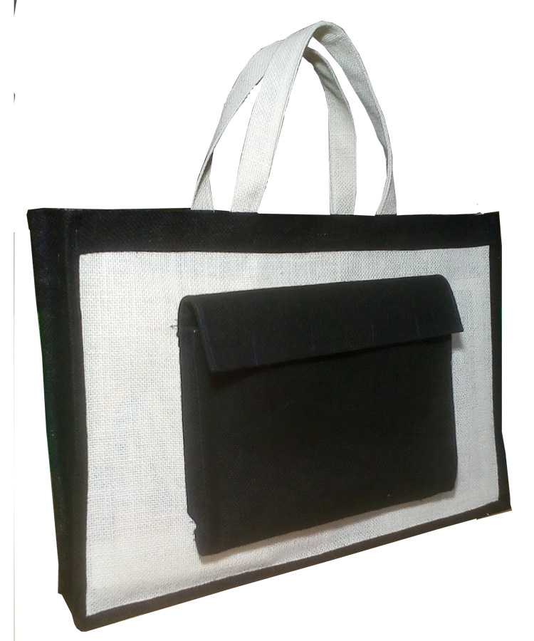 Jute Bag Bangladesh | Jute Bag for Drawing Tools White-Black | Karujog