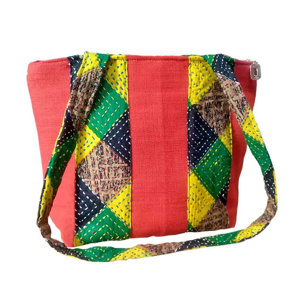 Ladies Bag Price in Bangladesh, Jute with Patchwork Design
