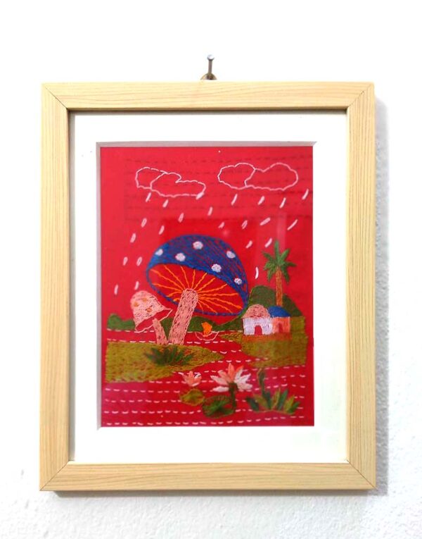 Artisan Crafted Nakshi Katha Framed Gift – Unique Wall Art in