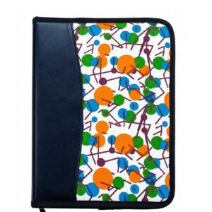 Jute Cotton Multi-Colour Printed A4 File Organizer Folder - Best Document Holder by Karujog