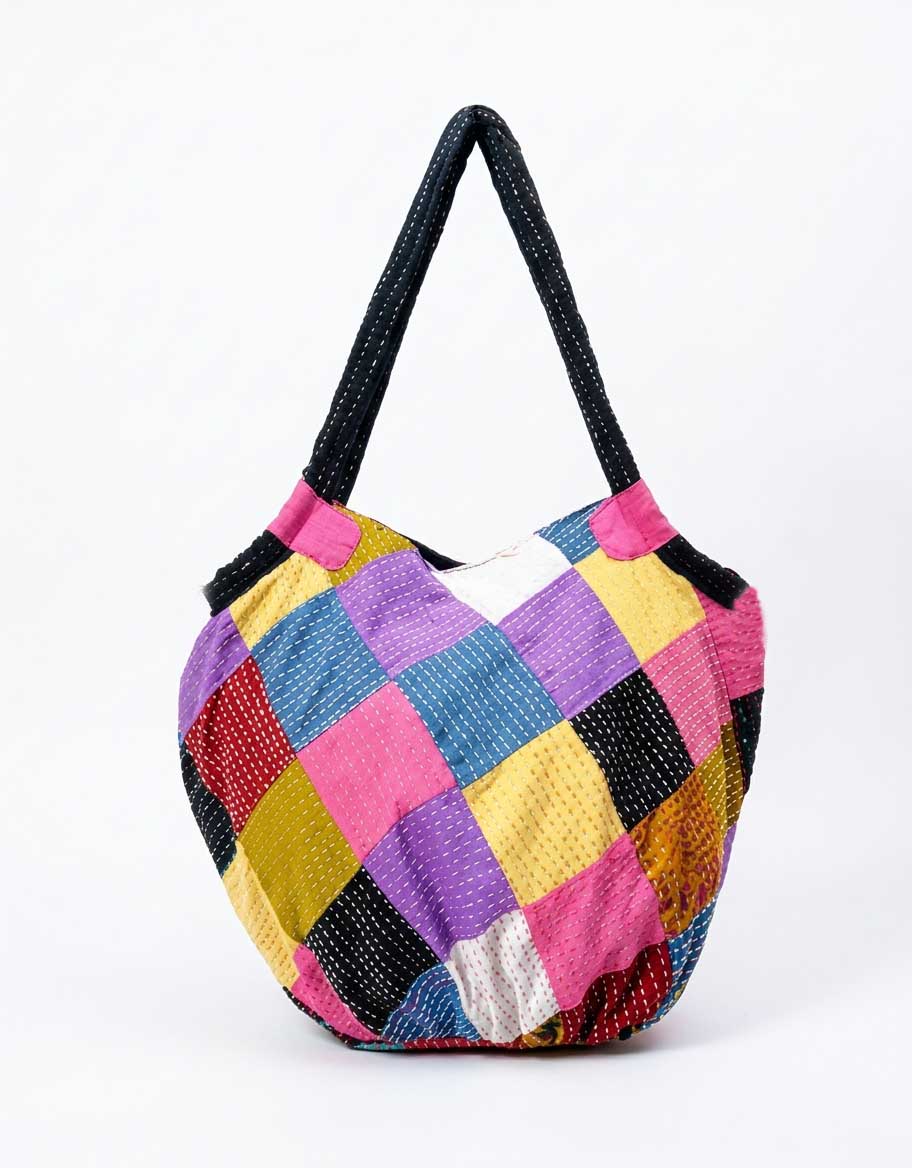 Handmade Nakshi Katha Patchwork Ladies Side Bag by Karujog